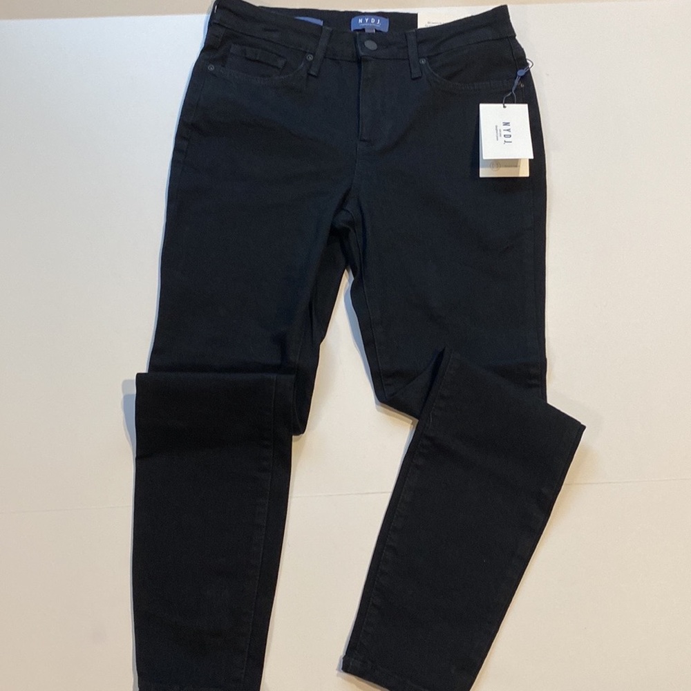 NYDJ SZ 10 Black Denim Skinny Jeans New D31 - Picture 4 of 16